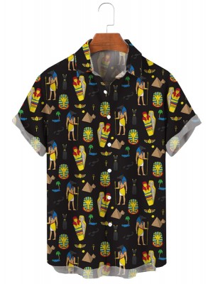 Men's Egyptian Pharaoh Print Shirt  07252372X