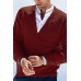 Men's Solid Color Slim Fit Long Sleeve V-Neck Knit Sweater