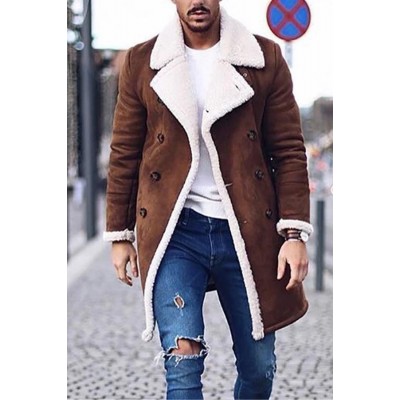 Men's Winter Polar Fleece Suede Cloth Keep Warm Coat