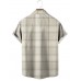 Men's Casual Plaid Print Shirt 43914792X