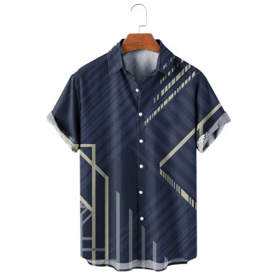 Men's Casual Fun Geometric Print Shirt 68764000X